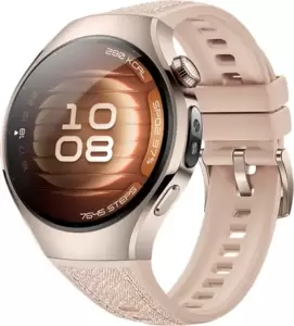 Умные часы Huawei Watch 5 42 мм (песочный, с бежевым силиконовым ремешком, международная версия) фото