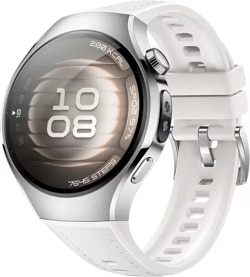 Huawei Watch 5 42 мм (серебристый, с белым силиконовым ремешком, международная версия)