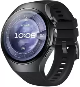 Умные часы Huawei Watch 5 46 мм (черный, с черным силиконовым ремешком, международная версия) фото