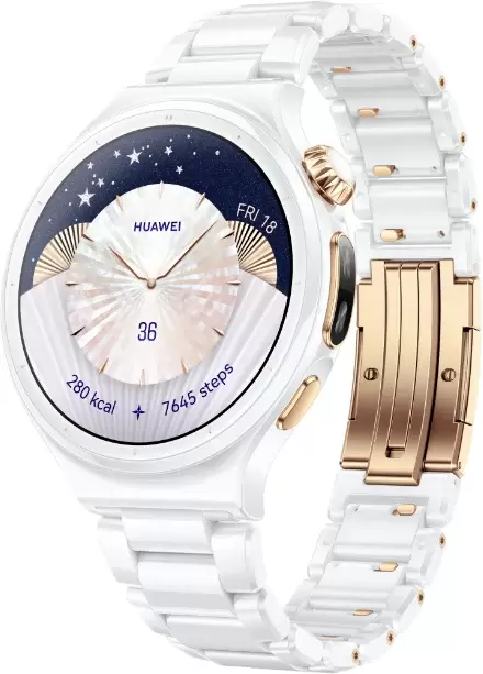 Huawei Watch 6 Pro 43 мм (белый, с белым керамическим браслетом, международная версия)