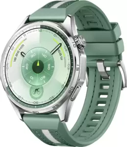 Умные часы Huawei Watch GT 6 46 мм (серебристый, с зеленым плетеным ремешком, международная версия) фото
