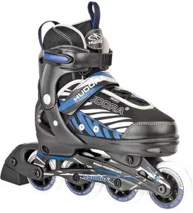 Роликовые коньки Hudora Inline Skates Leon Gr 28236 (р-р 33-36, Schwarz/синий) фото