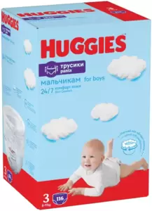 Подгузники-трусики детские Huggies 3 Disney Boy Box (116 шт) фото