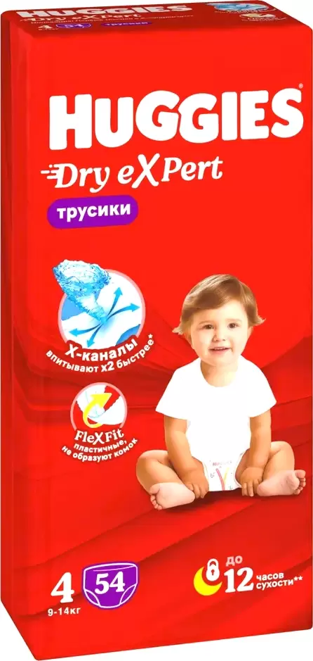 HUGGIES Dry Expert Mega 4 (54 шт)