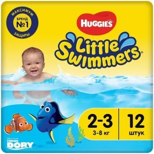 HUGGIES Little Swimmers 2-3 (12 шт)