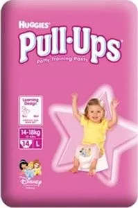 Подгузники-трусики HUGGIES Pull-Ups L для девочек (14-18 кг) 14 шт фото