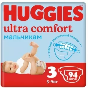 HUGGIES Ultra Comfort 3 для мальчиков (94 шт)