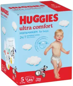 Подгузники-трусики Huggies Ultra Comfort Box Boy 5 (84 шт) фото