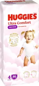 Подгузники-трусики детские Huggies Ultra Comfort Mega 4 Girl (46 шт) фото