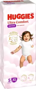 Подгузники-трусики детские Huggies Ultra Comfort Mega 5 Girl (42 шт) фото