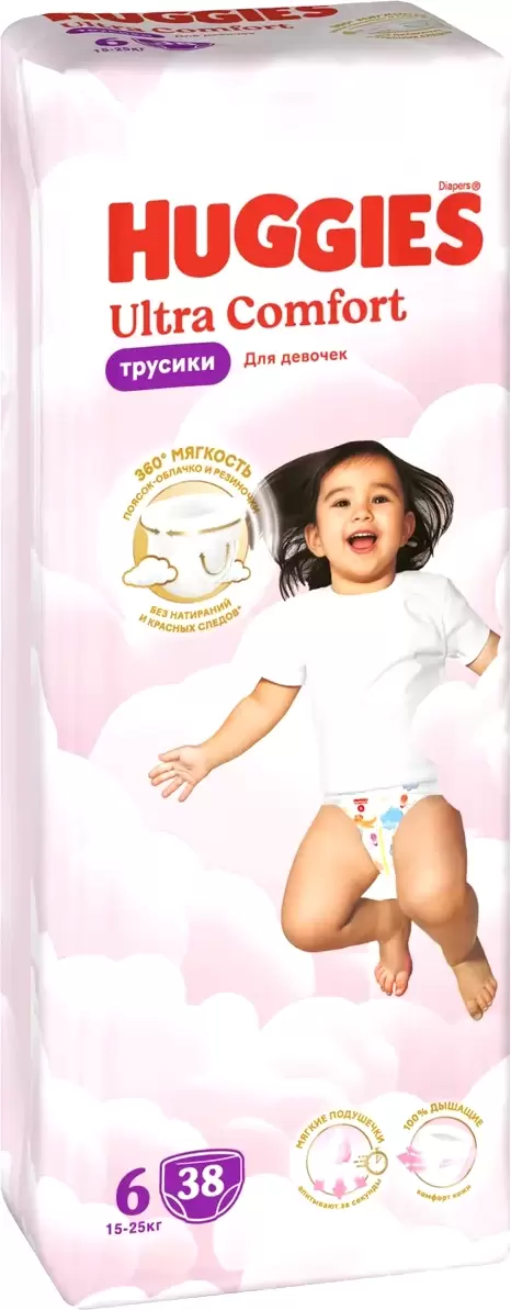 HUGGIES Ultra Comfort Mega 6 Girl (38 шт)