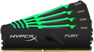 Модуль памяти HyperX Fury RGB DDR4 DIMM 2666MHz PC-21300 CL16 - 64Gb KIT 4x16Gb HX426C16FB4AK4/64 фото