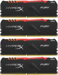 Модуль памяти HyperX Fury RGB 4x8GB DDR4 PC4-19200 HX424C15FB3AK4/32 фото