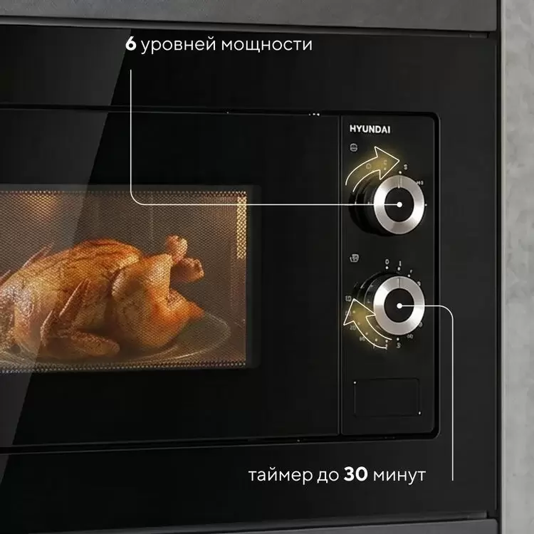 Микроволновая печь Hyundai HBW 2031 BG фото 6