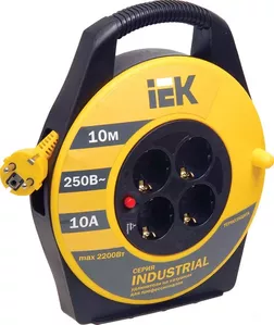 Удлинитель IEK УК10 WKP14-10-04-10 (10 м, желтый) фото