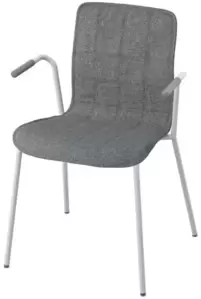 Рабочий стул IKEA LAKTARE (классический серый/белый) фото