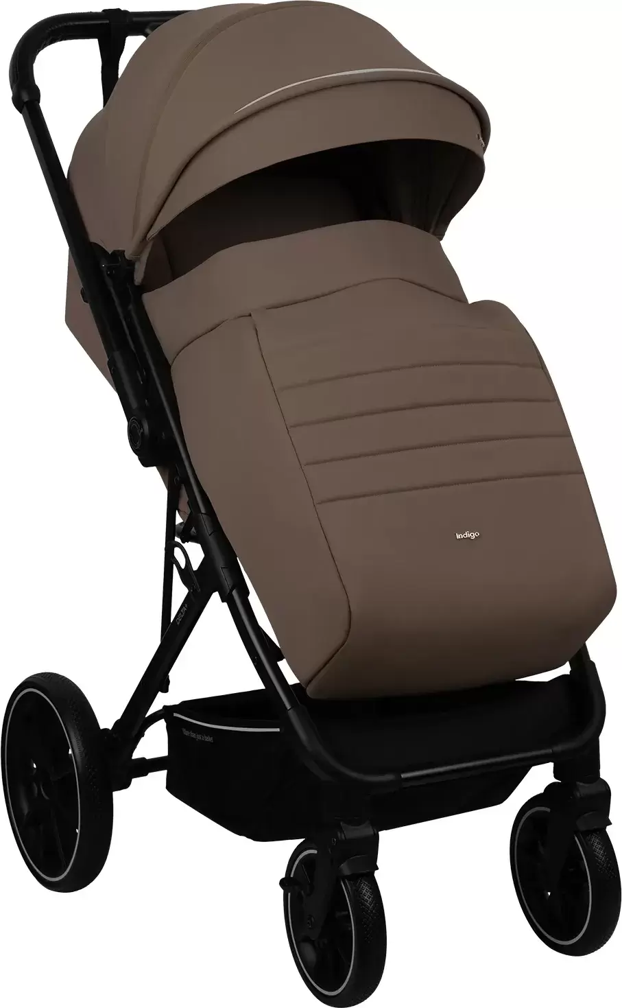 Детская прогулочная коляска INDIGO Delta+ (темно-бежевый) фото