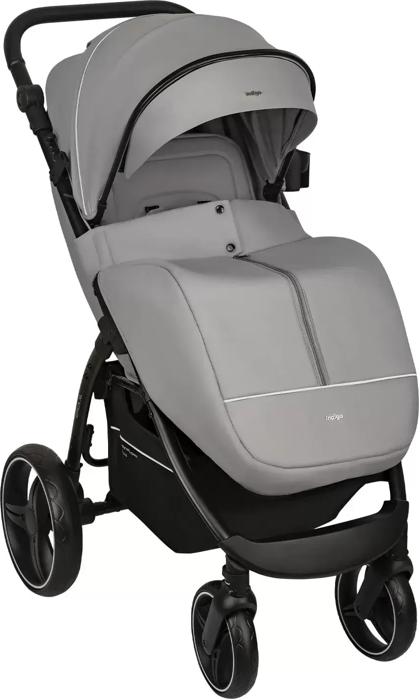 Детская прогулочная коляска INDIGO Epica XL (светло-серый) фото