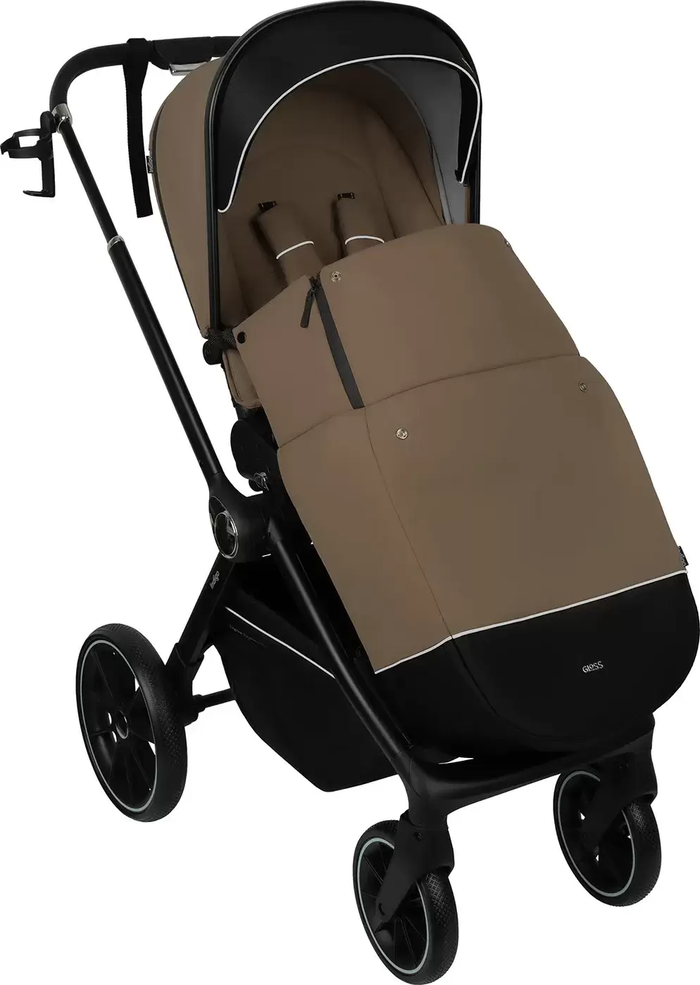 Детская прогулочная коляска INDIGO Gloss (темно-бежевый) фото