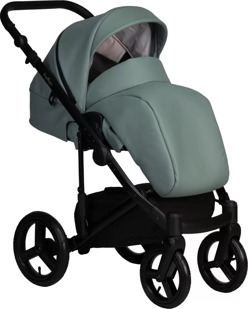 Детская универсальная коляска INDIGO Lamar 2 в 1 La (05 шалфей кожа) фото