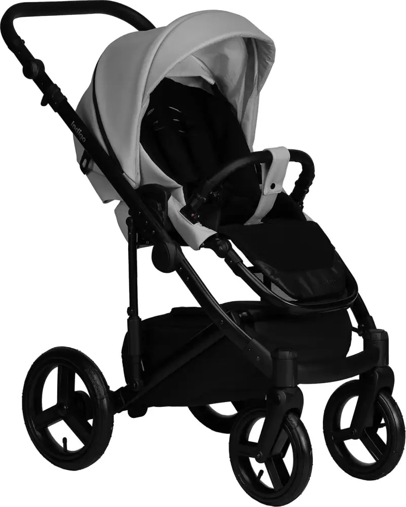 Детская универсальная коляска INDIGO Lamar 2 в 1 La (06 светло-серая кожа) фото