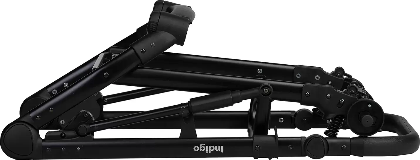 Детская универсальная коляска INDIGO Lamar 2 в 1 La (08 черная кожа) фото