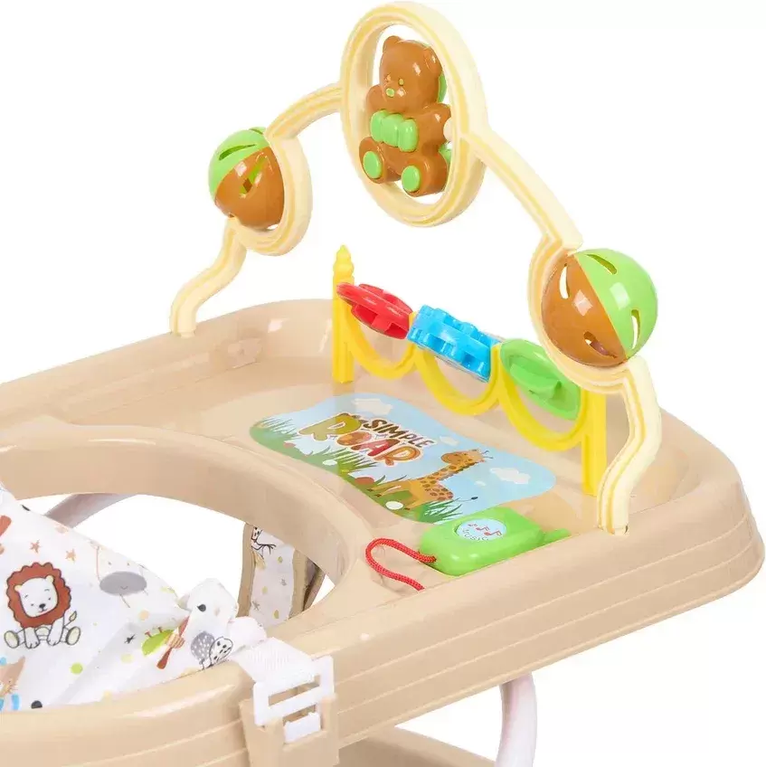 Ходунки INDIGO Мишка (бежевый) фото