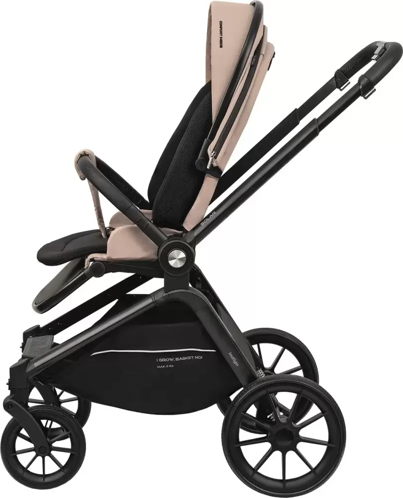 Детская прогулочная коляска INDIGO Solar (бежевый) фото