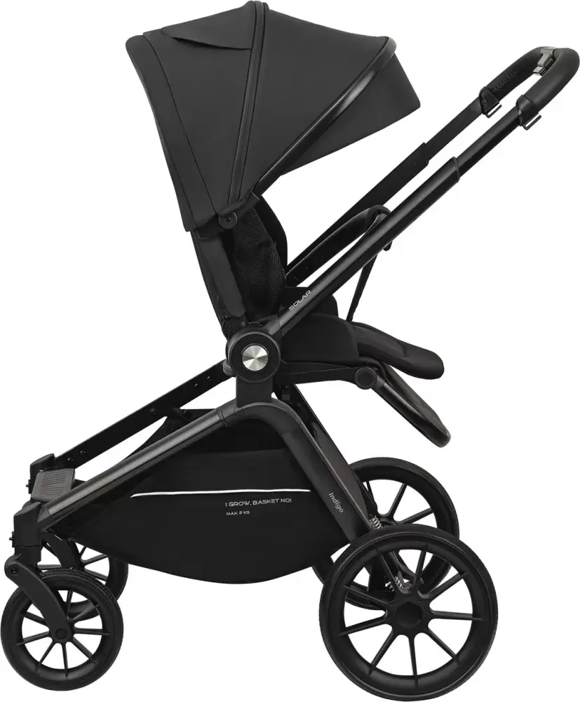 Детская прогулочная коляска INDIGO Solar (черный) фото