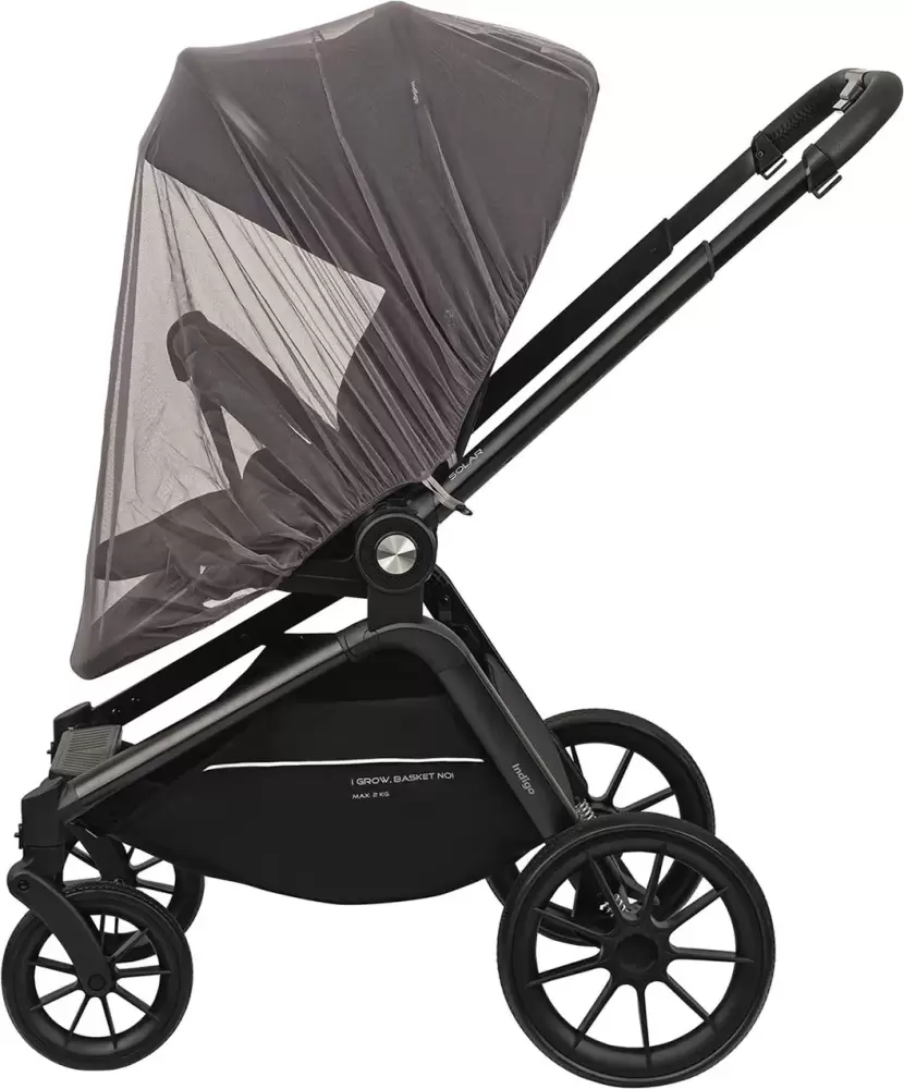 Детская прогулочная коляска INDIGO Solar (черный) фото