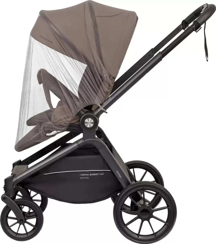 Детская прогулочная коляска INDIGO Solar (темно-бежевый) фото