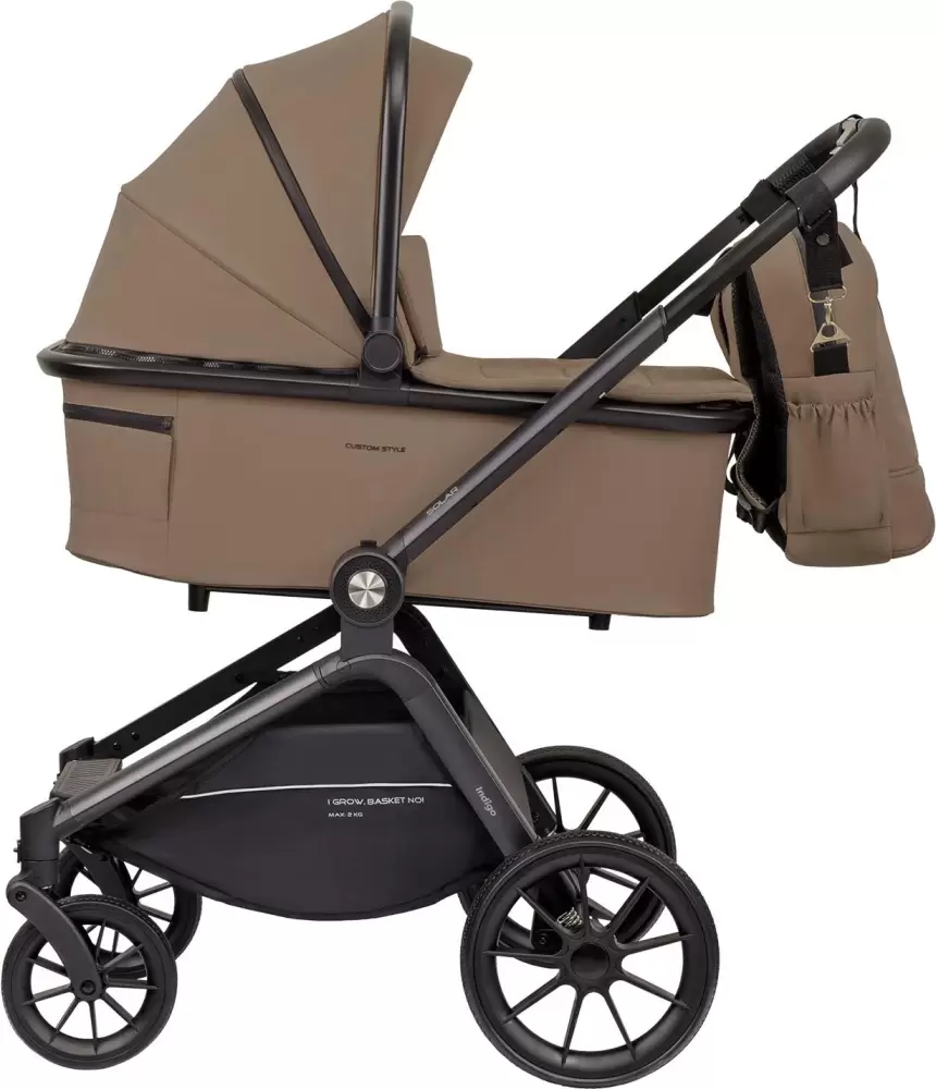 Детская универсальная коляска INDIGO Solar 3 в 1 (темно-бежевый) фото