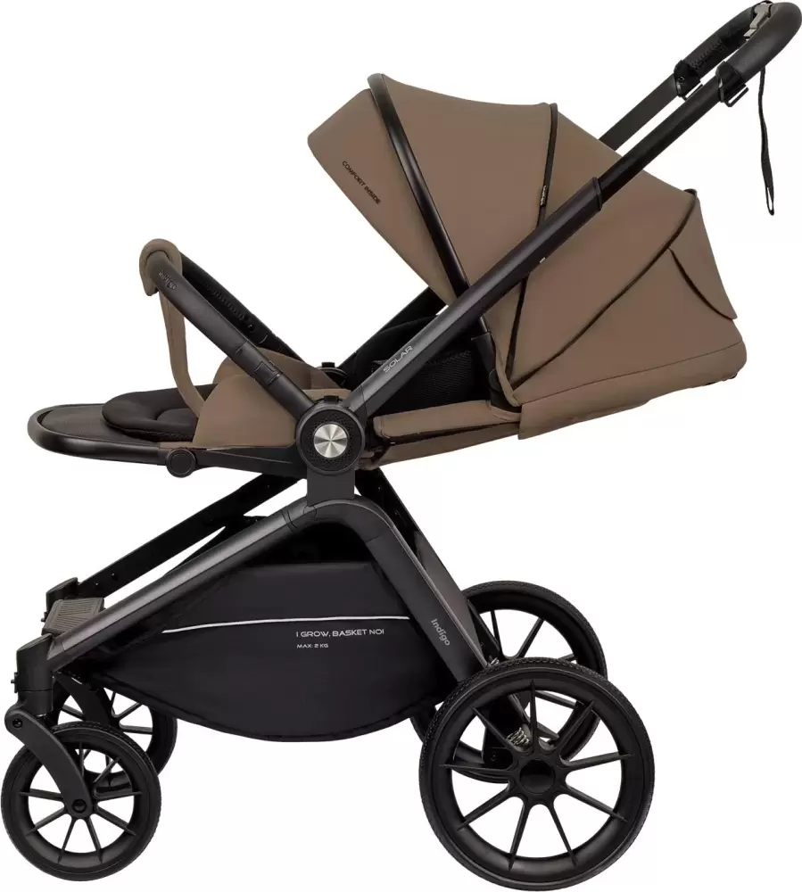 Детская универсальная коляска INDIGO Solar 3 в 1 (темно-бежевый) фото