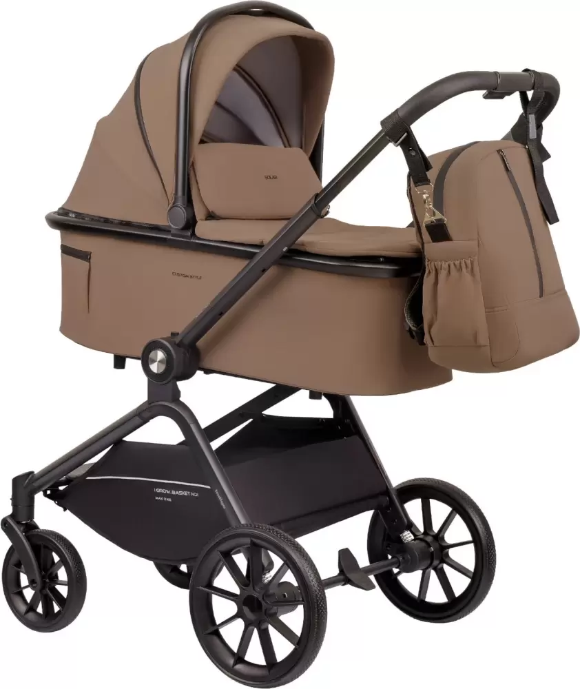 Детская универсальная коляска INDIGO Solar 3 в 1 (темно-бежевый) фото