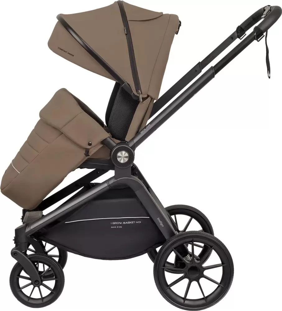 Детская универсальная коляска INDIGO Solar 3 в 1 (темно-бежевый) фото