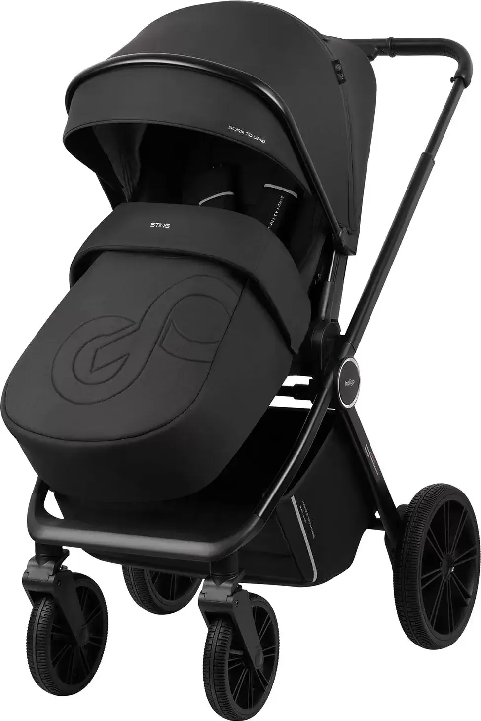 Детская универсальная коляска INDIGO Sting 3 в 1 (черный) фото
