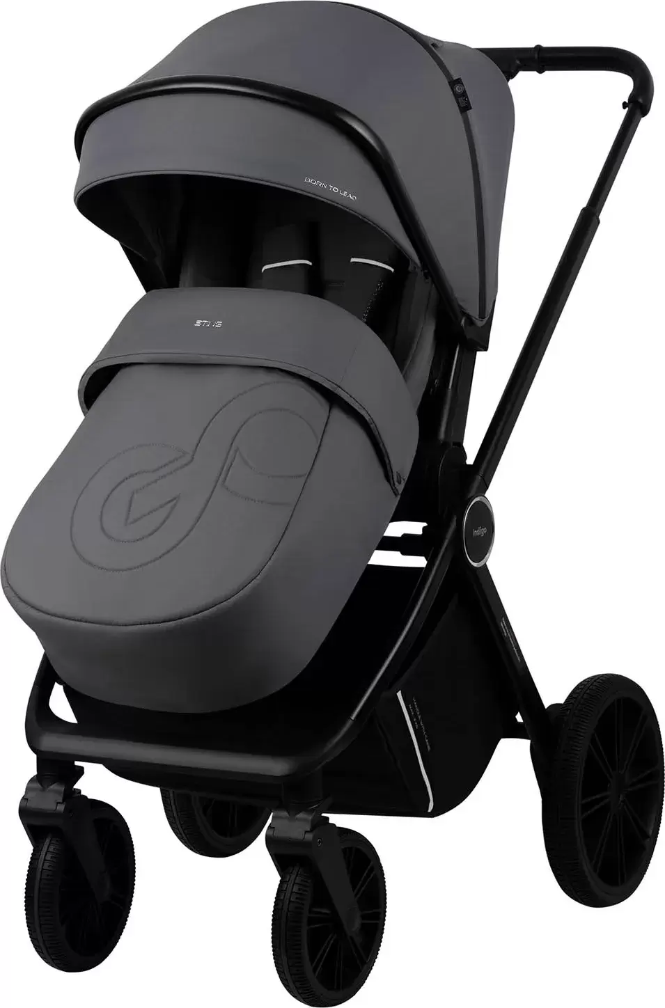 Детская универсальная коляска INDIGO Sting 3 в 1 (темно-серый) фото