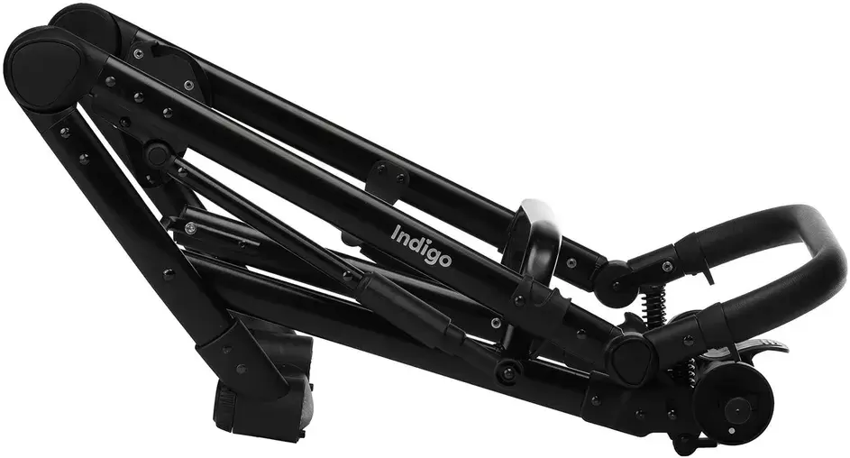 Детская универсальная коляска INDIGO Tour Eco (2 в 1, te 02/черная кожа+серая кожа) фото