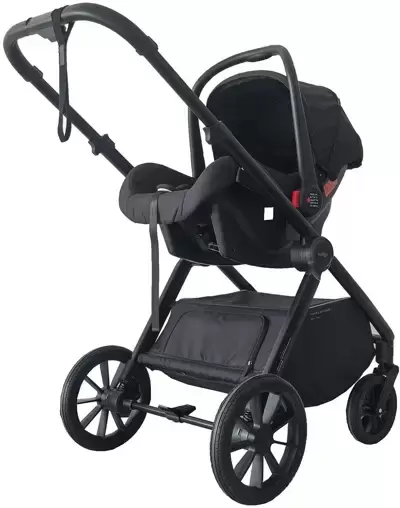 Детская универсальная коляска INDIGO Trion 3 в 1 (черный) фото