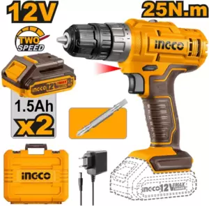 Дрель-шуруповерт аккумуляторная Ingco CDLI1228 фото