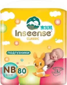 Подгузники детские Inseense Classic NB 0-5 кг (80 шт) фото