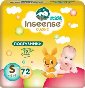 Подгузники детские Inseense Classic S 4-8 кг (72 шт) фото