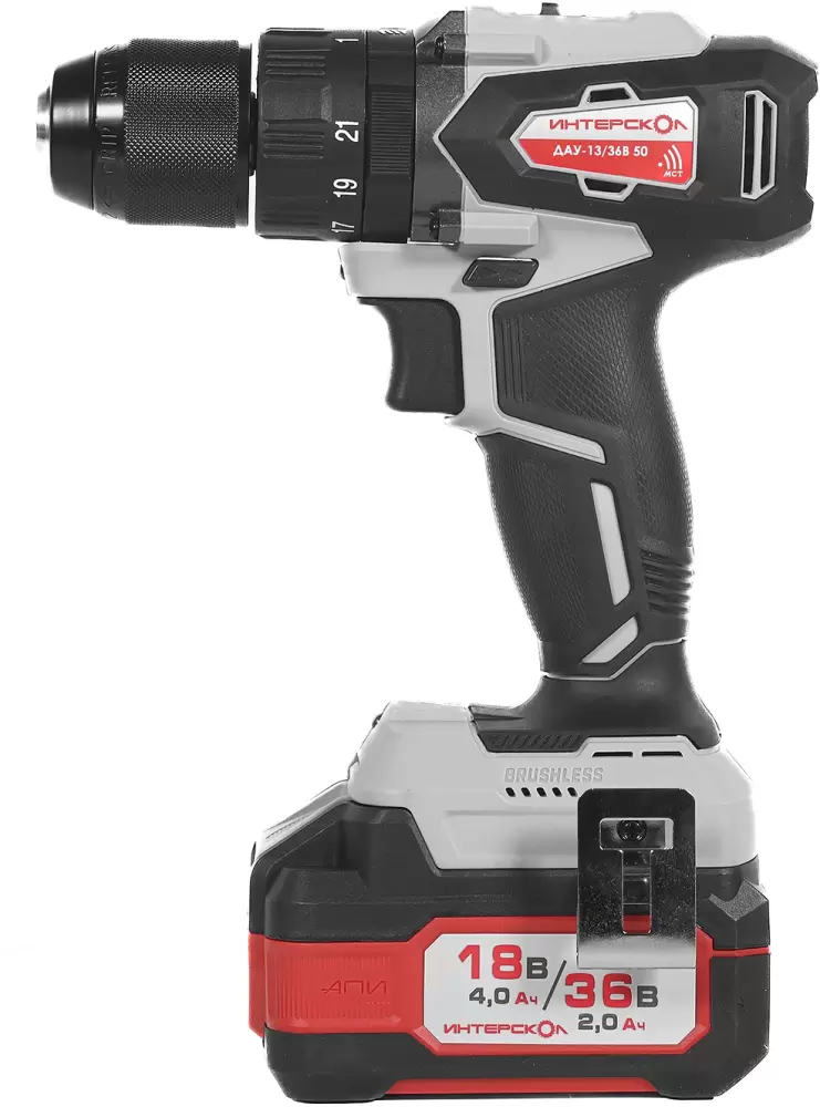 Дрель-шуруповерт Интерскол ДАУ-13/36В 50 (850.2.2.70) фото