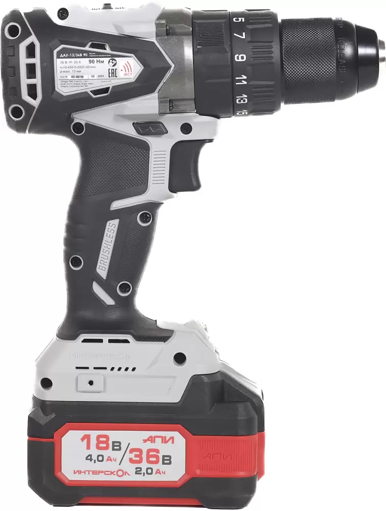 Дрель-шуруповерт Интерскол ДАУ-13/36В 90 (860.2.2.70) фото