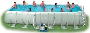 Каркасный бассейн Intex 54980 Rectangular Ultra Frame Pool 732 x 366 x 132 фото