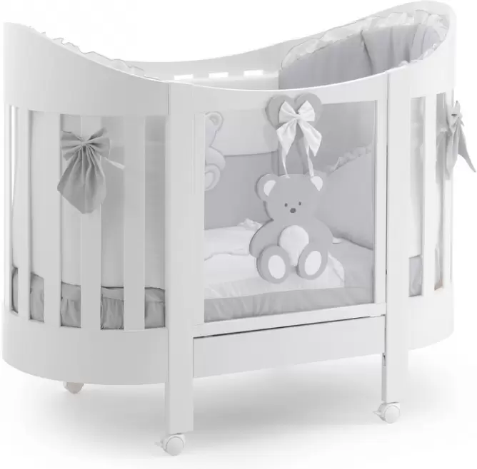 Italbaby Peluche Oval (белый/серый)