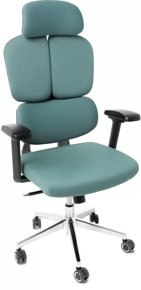 Игровое кресло Jiqiao R6001-ЧЗ (черный/бирюзовый) фото