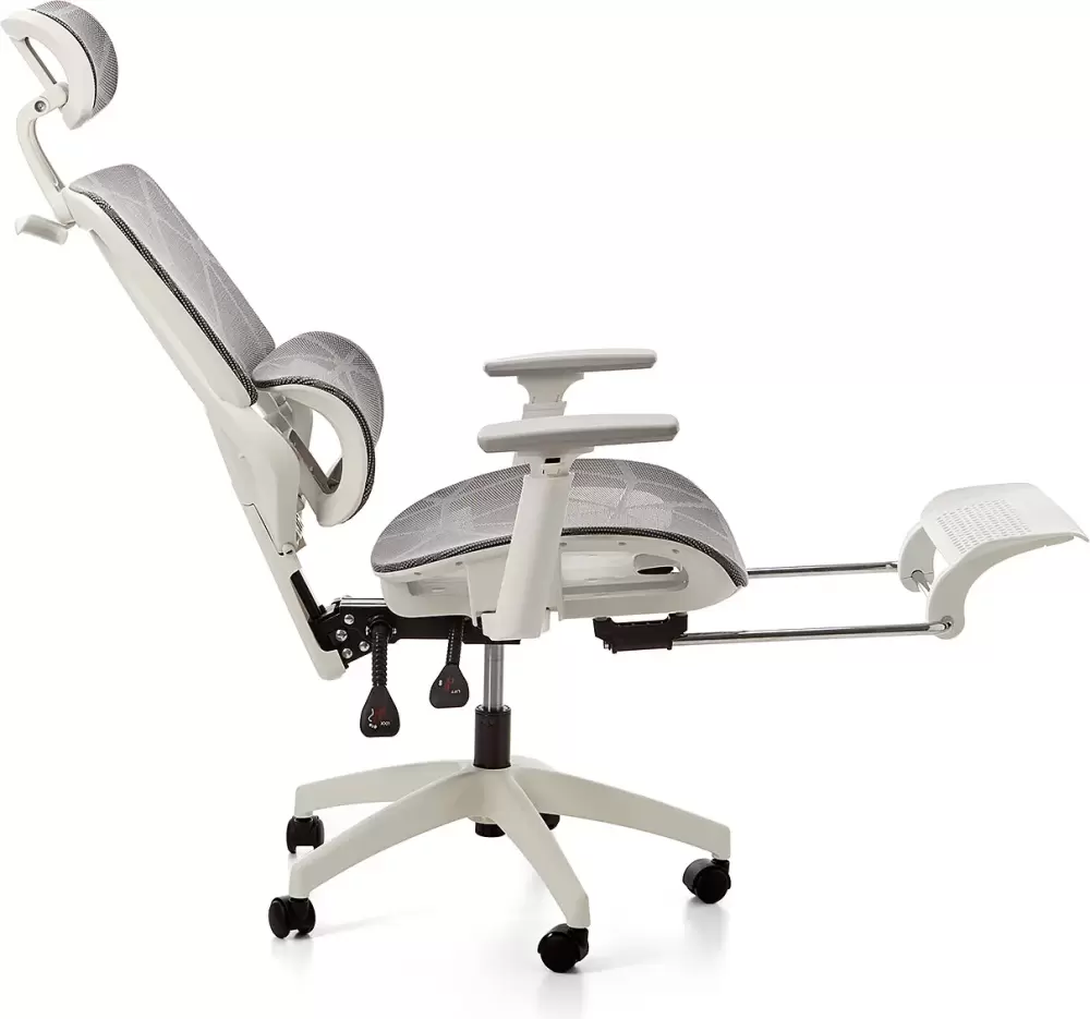 Офисное кресло Jiqiao R8015-БС (белый/серый) фото