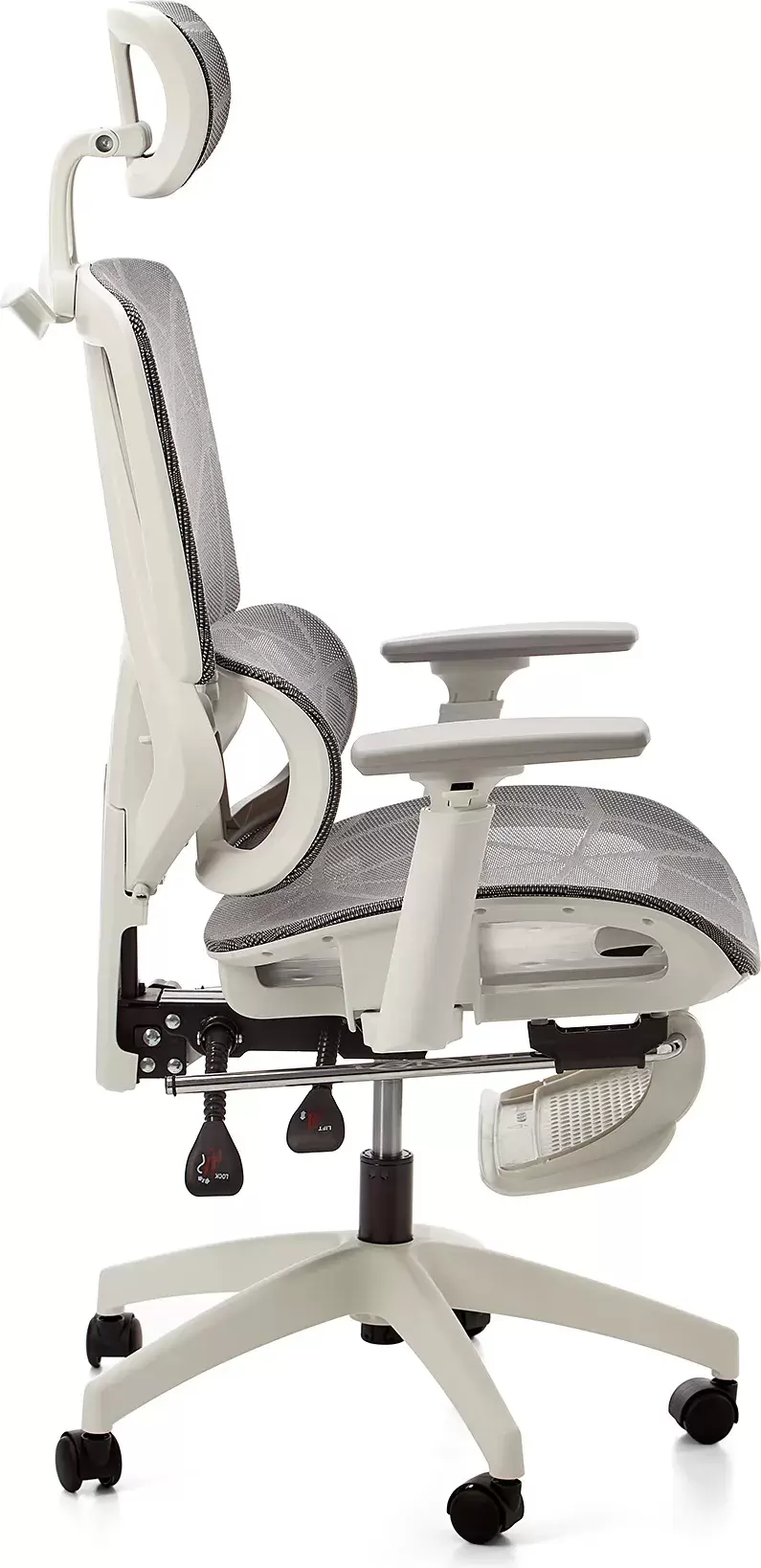 Офисное кресло Jiqiao R8015-БС (белый/серый) фото