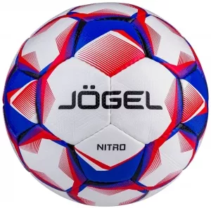 Мяч футбольный Jogel Nitro №4 blue/white/red фото
